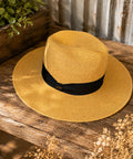 Brown Sun Hat with Black Band