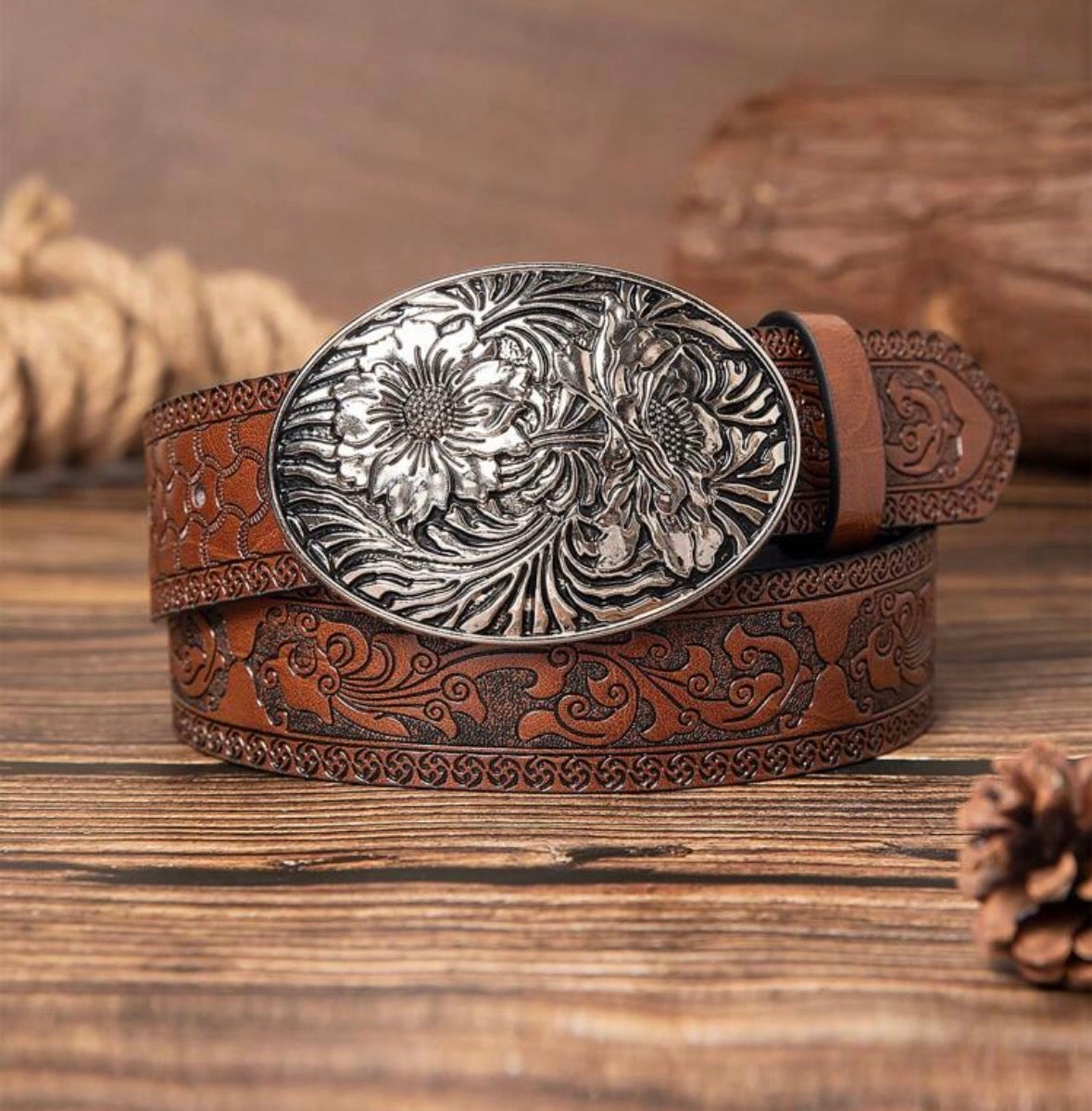 Western Retro Brown Belt