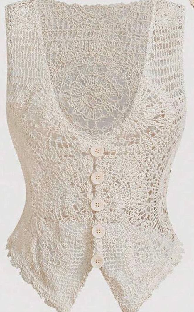 Knitted Button Vest