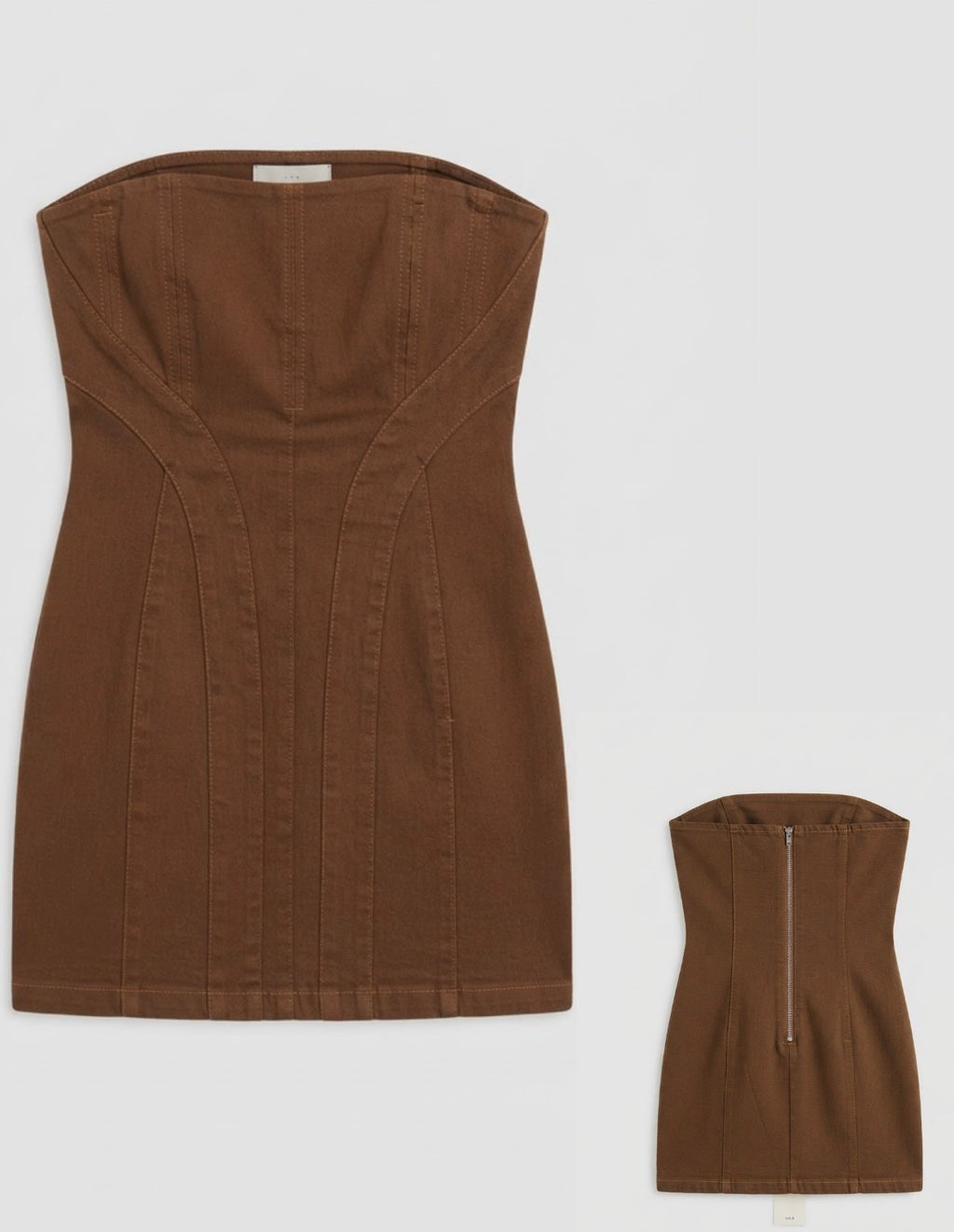 Strapless Corset Denim Dress