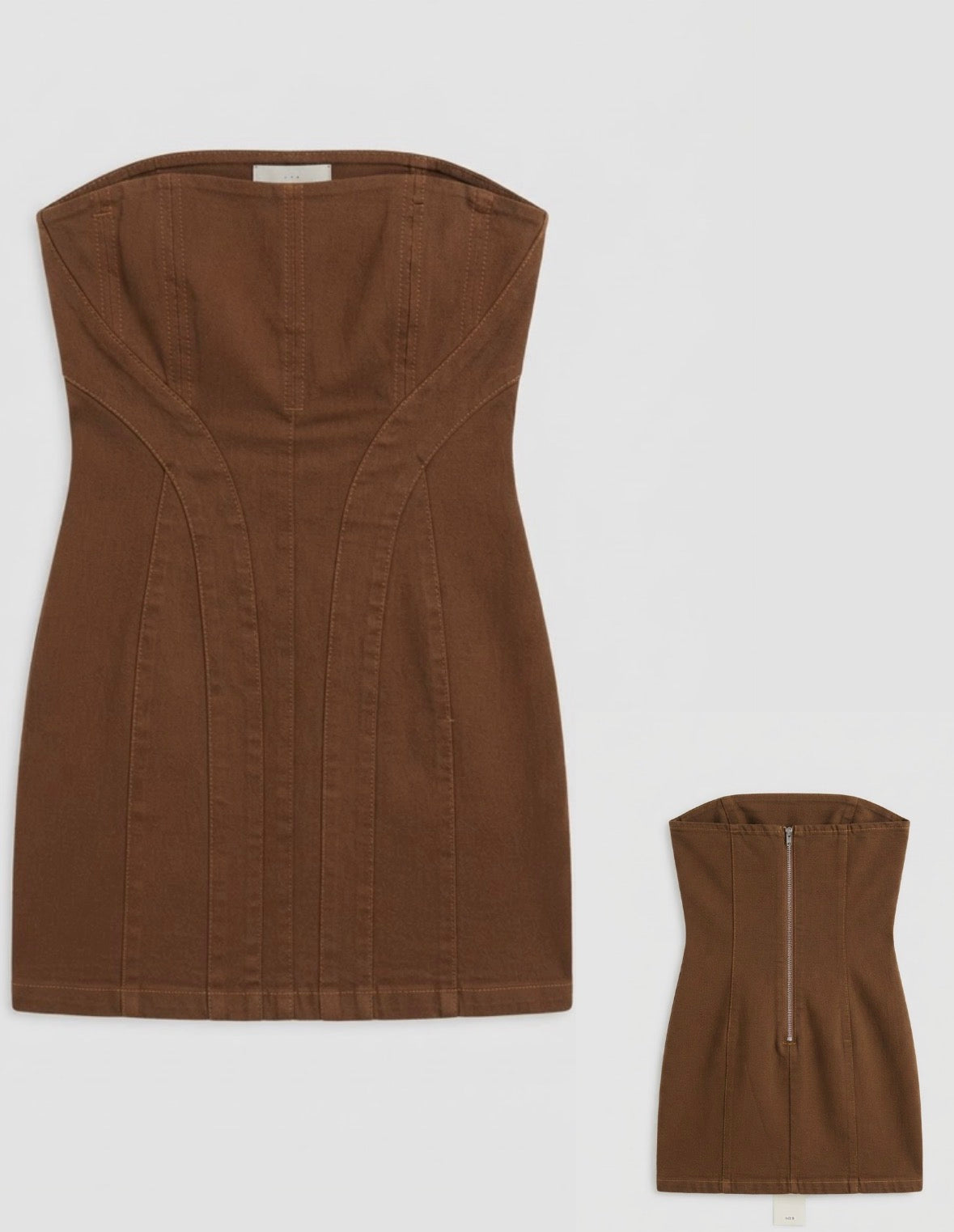 Strapless Corset Denim Dress