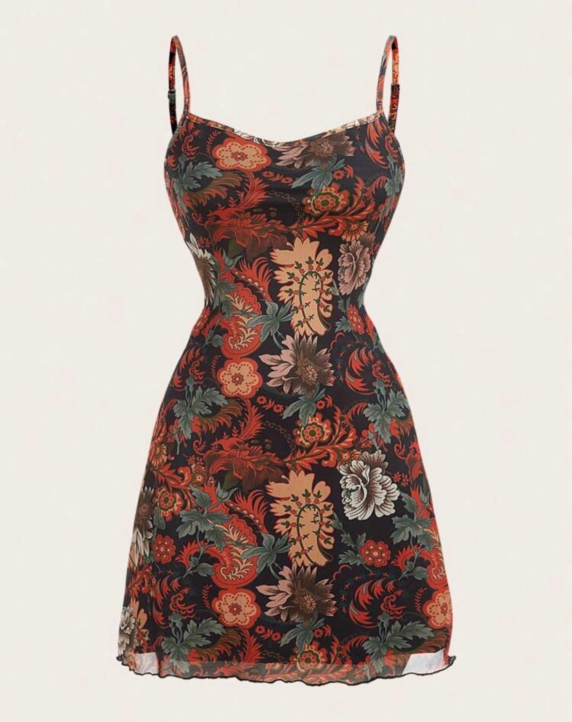 Vintage Floral Mini Dress
