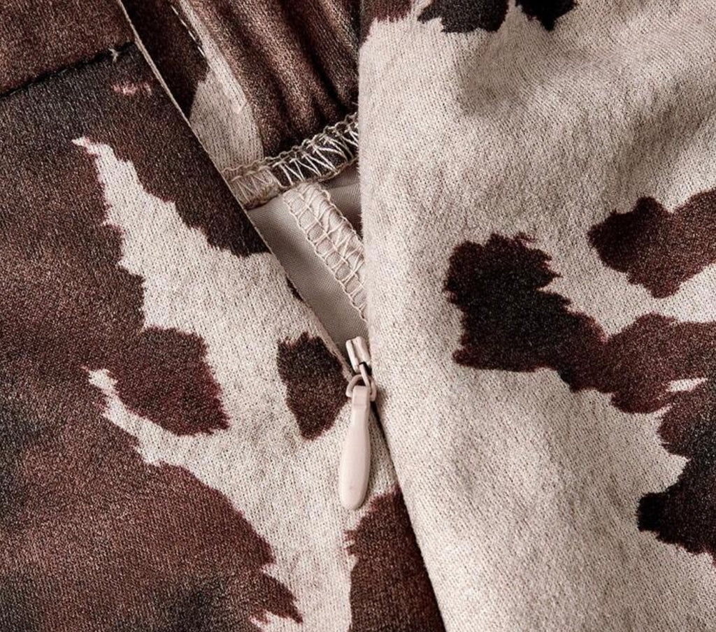 Cowgirl Fringe Cow Print Skirt
