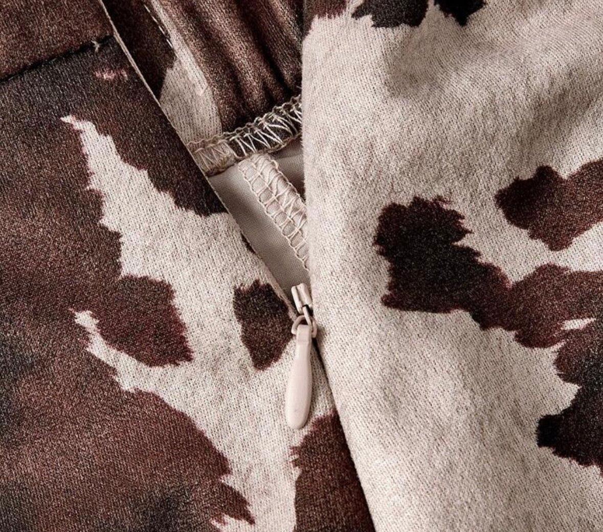 Cowgirl Fringe Cow Print Skirt