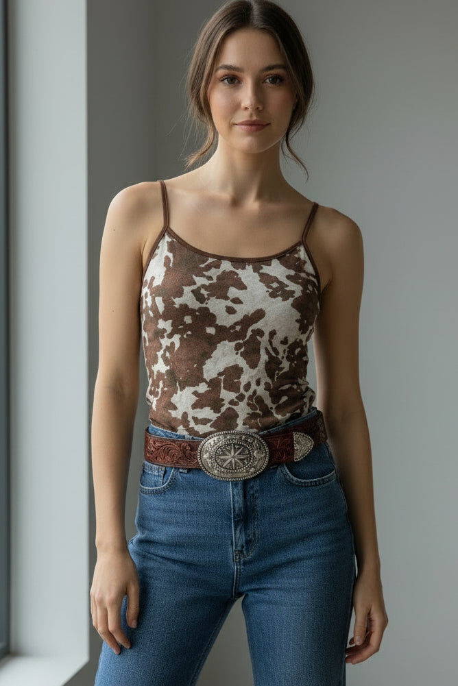 Cow Print Cami