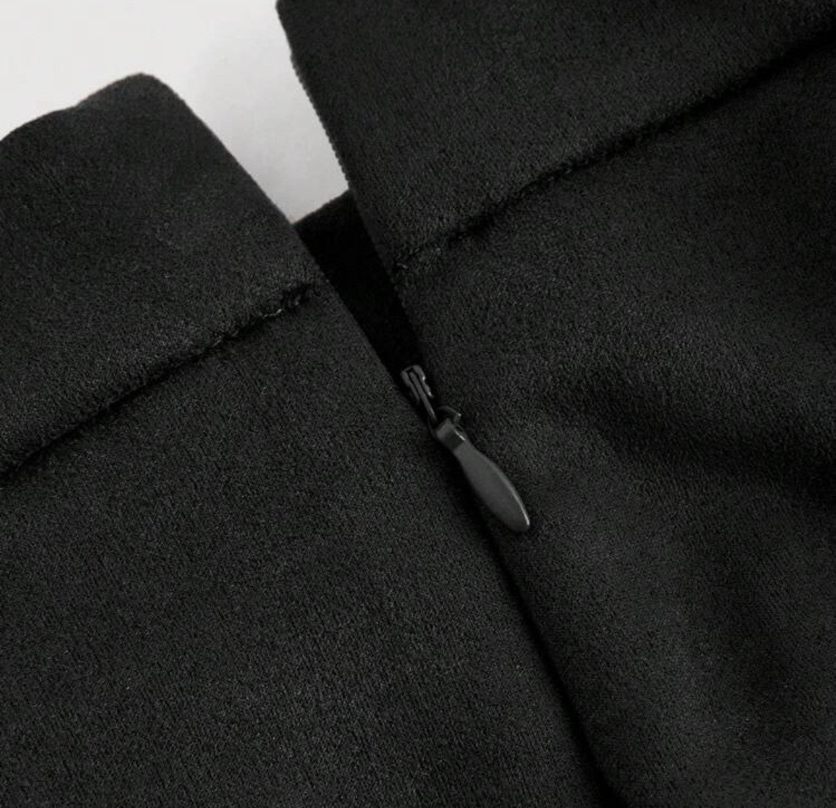 Fringe Black Suede Skirt